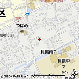 熊本県熊本市東区長嶺南7丁目周辺の地図