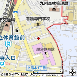 コープ野村上熊本周辺の地図