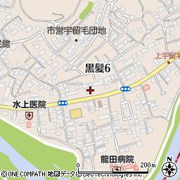 ファミリーマート熊本黒髪６丁目店周辺の地図