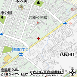 ひむか薬局熊本西原店周辺の地図