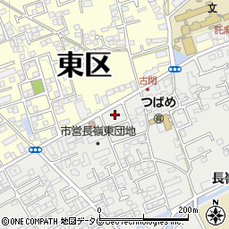 熊本県熊本市東区長嶺南7丁目2周辺の地図