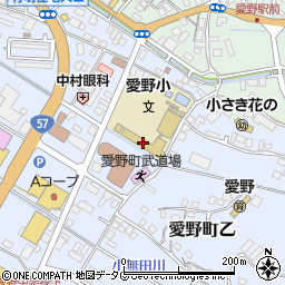 雲仙市立愛野小学校周辺の地図