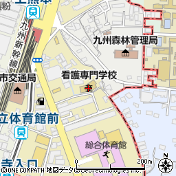 熊本看護専門学校周辺の地図