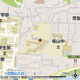 熊本大学教育学部　附属特別支援学校小学部周辺の地図