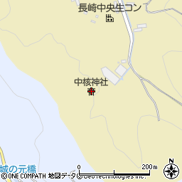 中核神社周辺の地図