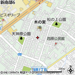 熊本県熊本市東区西原周辺の地図