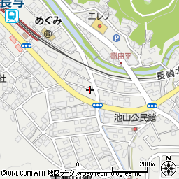 長田理容院周辺の地図