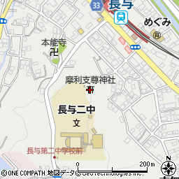 摩利支尊神社周辺の地図