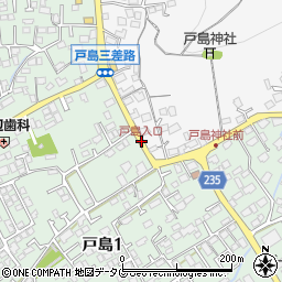 戸島入口周辺の地図