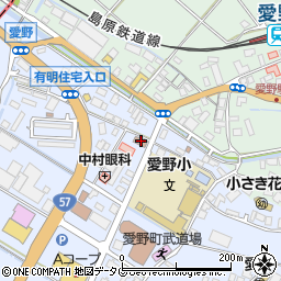愛野郵便局周辺の地図