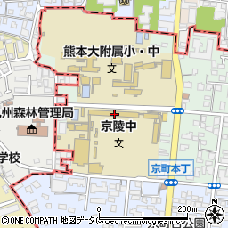 熊本市立京陵中学校周辺の地図