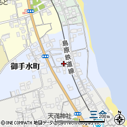 長崎県島原市御手水町2283-2周辺の地図