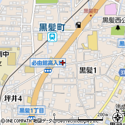 熊本県熊本市中央区黒髪1丁目12-29周辺の地図