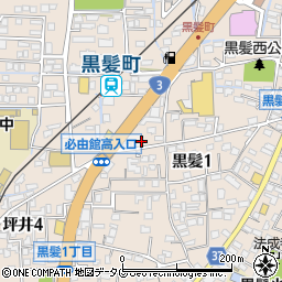 熊本県熊本市中央区黒髪1丁目12-28周辺の地図