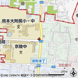 熊本県熊本市中央区京町本丁周辺の地図