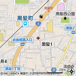 熊本県熊本市中央区黒髪1丁目12-24周辺の地図