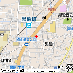 熊本県熊本市中央区黒髪1丁目12-27周辺の地図