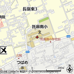 熊本市立託麻南小学校周辺の地図