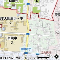 熊本京町本町郵便局 ＡＴＭ周辺の地図