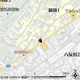 株式会社富士興産石油　託麻給油所周辺の地図