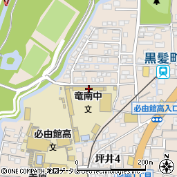 熊本市立竜南中学校周辺の地図