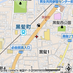熊本県熊本市中央区黒髪1丁目12-11周辺の地図