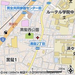東進衛星予備校熊本黒髪校周辺の地図