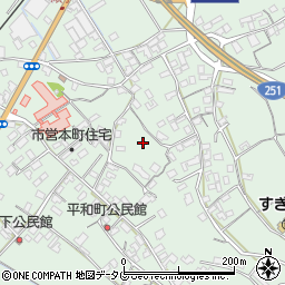 長崎県雲仙市愛野町平和周辺の地図