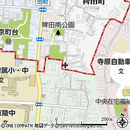 熊本県熊本市西区稗田町1-21周辺の地図