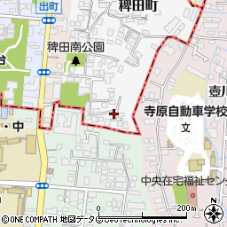 熊本県熊本市西区稗田町1-26周辺の地図