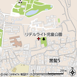熊本県熊本市中央区黒髪周辺の地図