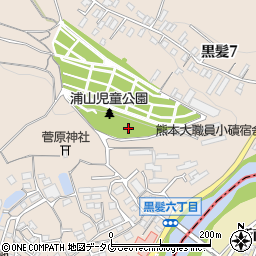 浦山公園周辺の地図