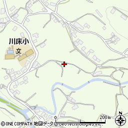 長崎県雲仙市吾妻町川床名周辺の地図