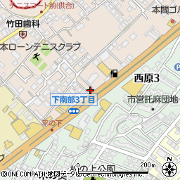 ケンタッキーフライドチキン熊本東バイパス店周辺の地図