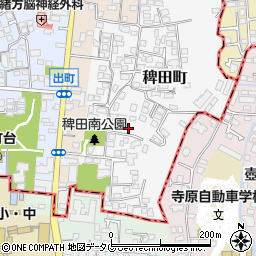 熊本県熊本市西区稗田町2-35周辺の地図