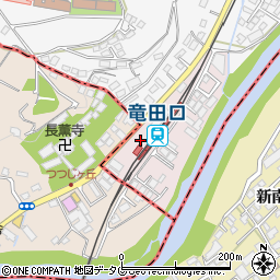 竜田口駅前構内周辺の地図