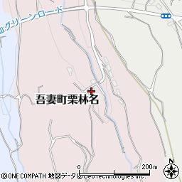 長崎県雲仙市吾妻町栗林名876周辺の地図