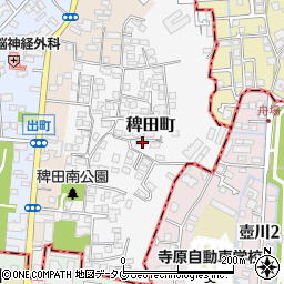 熊本県熊本市西区稗田町周辺の地図
