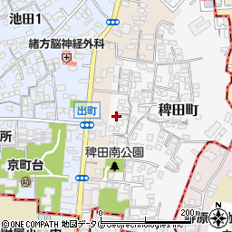 熊本県熊本市西区稗田町3-32周辺の地図