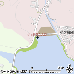 小ヶ倉ダム入口周辺の地図
