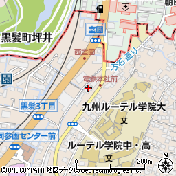 熊本電気鉄道株式会社　営業企画部・交通事業企画課周辺の地図