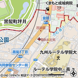 肥後銀行北熊本支店周辺の地図