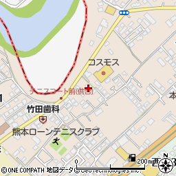 熊本カネヨシ作業場周辺の地図