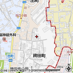 熊本県熊本市西区稗田町6-34周辺の地図