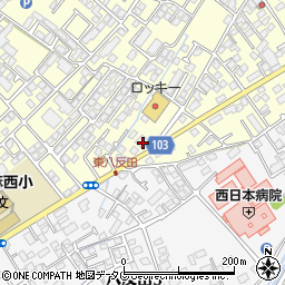 熊本銀行東託麻支店周辺の地図