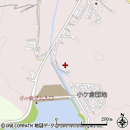 小ケ倉ダム周辺の地図