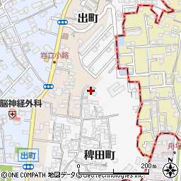 熊本県熊本市西区稗田町6-6周辺の地図
