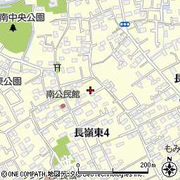 熊本県熊本市東区長嶺東周辺の地図