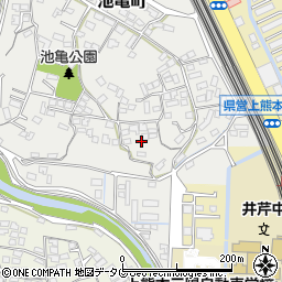 熊本県熊本市西区池亀町周辺の地図