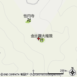 金比羅岳周辺の地図